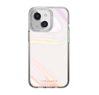 Viva Madrid Aura Bubbly Hybrid TPU/PC Air Pockets Case with Iridescent Soap Bubble Design Compatible for iPhone 13 (6.1") Scratch Resistant, 360º Bumper Full Protection