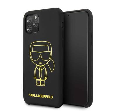 CG MOBILE Karl Lagerfeld Ikonik Silicone Case Compatible for iPhone 11 Pro (5.8") Easy Access to All Ports (Cameras, Buttons and Speakers) Scratch Resistant, Drop Protection