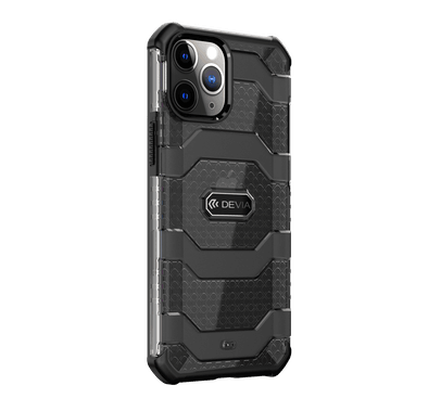 Devia Vanguard Shockproof TPU+PC Case Compatible for iPhone 12 Mini (5.4") Dual Protection for Camera Screen - 3m Drop Resistant Anti-Impact & Anti-Fall Back Cover - Black