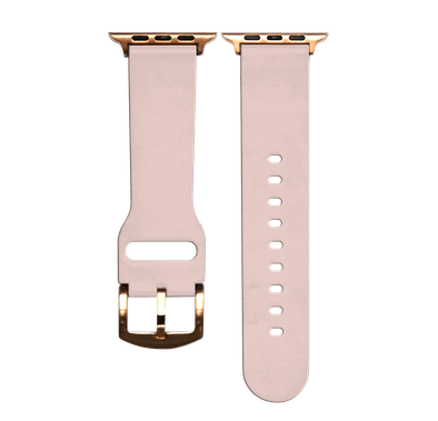 Devia Cowboy Genuine Leather Watch Band for Smartwatch - Adjustable Replacement Wrist Band Strap Compatible for Apple Watch 42/44mm - Pink