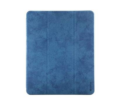 Comma Leather Case with Pencil Slot for Apple iPad Pro 12.9" (2021), Shock & Scratch Resistant, Shock & Drop Protection, Camera Protection, Easy Access to All Ports - Blue