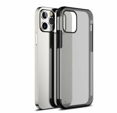 Devia TPU + PC Shark Series Shockproof Back Shield Case, Soft Interior Material, Anti-Scratch Wear, 360° Full Protection Back Cover Compatible for Apple (iPhone 12/12 Pro (6.1"), Black)