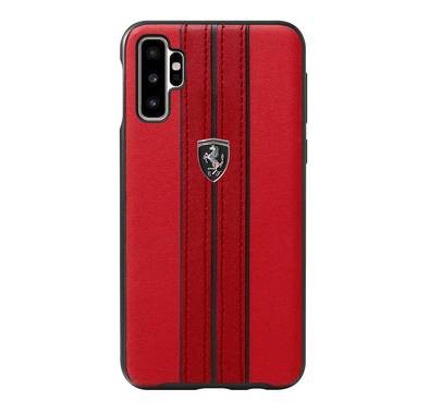 CG Mobile Ferrari Urban PU Leather لهاتف Galaxy Note 10Plus ، مقاوم للصدمات والخدوش ، سهل الوصول إلى جميع المنافذ ، حماية من السقوط ، مرخص رسميًا - أحمر