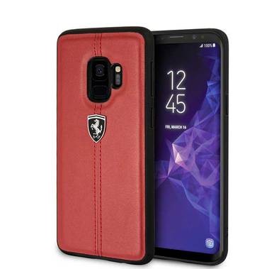 CG Mobile Ferrari Heritage Hard Phone Case Compatible for Samsung Galaxy S9 Protective Mobile Case Officially Licensed - Red