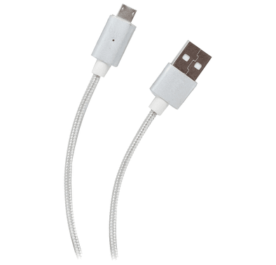 Budi Magnetic Cable Charge / Sync Cable 2.4A Aluminum Shell Micro USB Cable - White