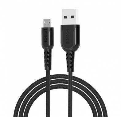 Porodo Metal Braided Micro USB Cable 2.4m