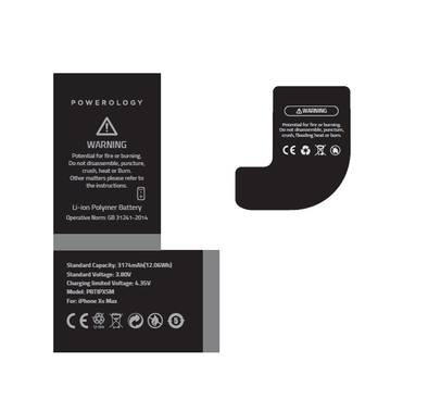 Powerology Li-ion Polymer Phone Battery 3174mAh / 12.06Wh for iPhone Xs Max-Black