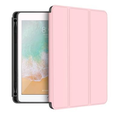 Green Lion Premium Leather Case Compatible for Apple iPad 9.7" 2018 | Trifold Stand Lightweight Design | Anti-Scratch | Shock-Absorption iPad Cover - Pink