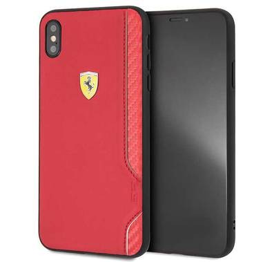 CG MOBILE Ferrari On Track PU Rubber Hard Phone Case Compatible for iPhone Xr (6.1") Mobile Case Officially Licensed