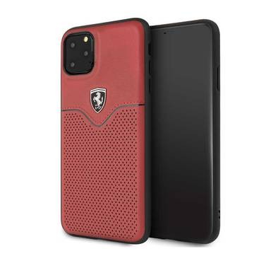 CG MOBILE Ferrari Leather Hard Phone Case Victory Compatible for iPhone 11 Pro Max (6.5") Shock Resistant Mobile Cover Officially Licensed - Red