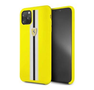 CG MOBILE Silicone Phone Case On Track & Stripes Compatible for iPhone 11 Pro Max (6.5") Drop Protection Mobile Case Officially Licensed - Yellow