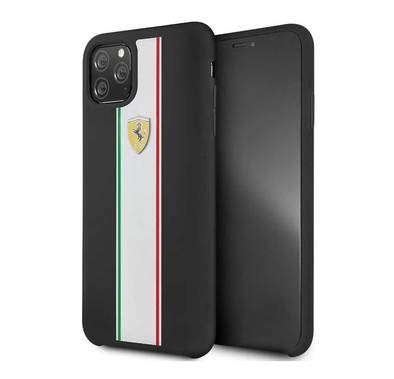 CG MOBILE Silicone Phone Case On Track & Stripes Compatible for iPhone 11 Pro Max (6.5") Drop Protection Mobile Case Officially Licensed - Black