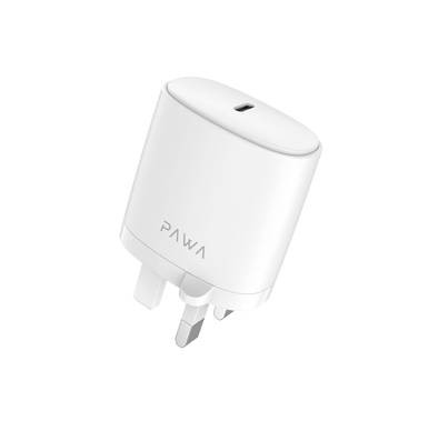 Pawa Solid Travel Charger 20W PD With Type-C to Lightning Cable - White