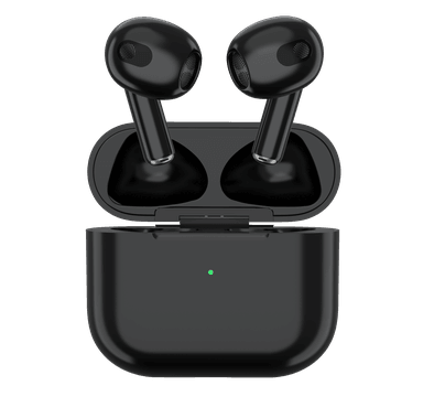 Green Lion True Wireless Earbuds 3 with Smart Touch Control | Pure Sound Base | IPX5 Waterproof |  Free Silicone Protective Case | Wireless Charging Compatible - Black