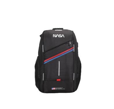 NASA Backpack With USB Connector  - Black