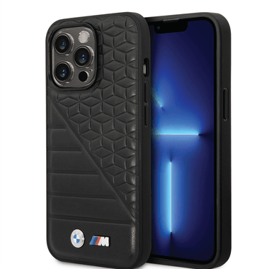 BMW M Collection جراب جلد PU مطبوع عليه Hot Stamped BI / شعار مطبوع لهاتف iPhone 14 Pro