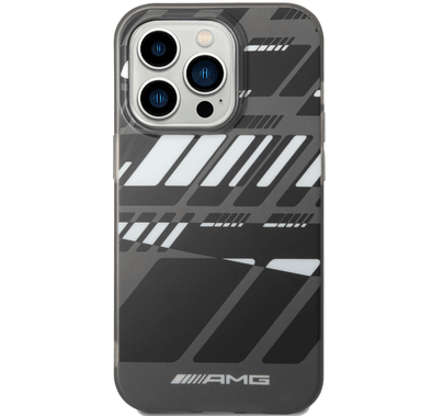 AMG Frosted PC Case - Expressive Graphic, Bumper Protection iPhone 14 Pro Compatibility - Grey