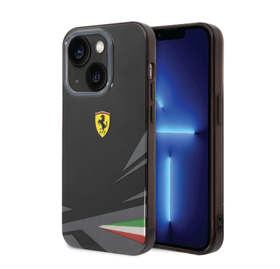 Ferrari PC/TPU Case with Double Layer Print iPhone 14 Plus Compatibility - Black