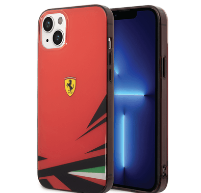 Ferrari PC/TPU Case with Double Layer Print iPhone 14 Plus Compatibility - Red