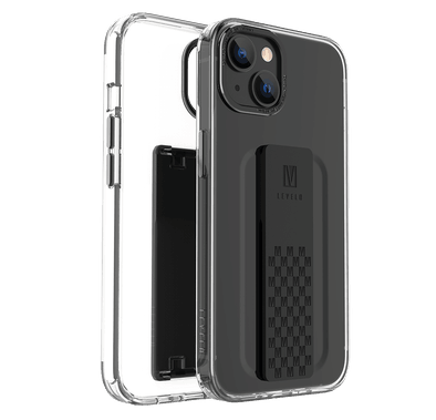 Levelo Graphia IMD Clear Case With Extra Grip - iPhone 14 Plus - Black