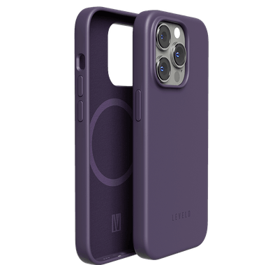 Levelo Iris Magsafe Compatibility Liquid Silicone Case iPhone 14 Pro Compatibility - Purple