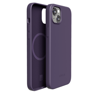 Levelo Iris Magsafe Compatibility Liquid Silicone Case iPhone 14 Plus Compatibility - Purple