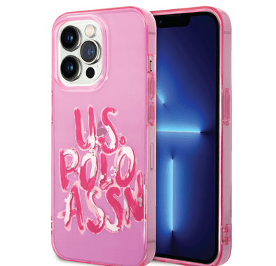 USPA PC/TPU Tranparent Case With Graffiti Logo - Pink