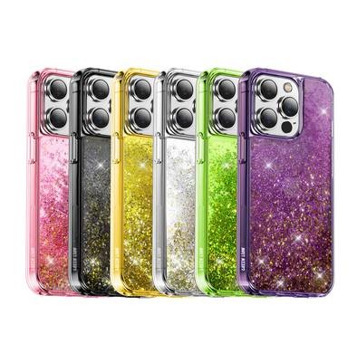 Green Lion Glitter Resin case, Shock Proof,  Compatible with iPhone 14 Plus - Silver