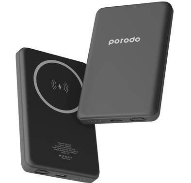 Porodo 4000mAh MagSafe Power Bank With Type-C PD Input & Output - Black