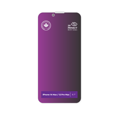 واقي شاشة مقوى مزدوج من Levelo Privacy Black-Edition - أسود