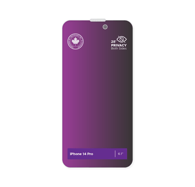 واقي شاشة مقوى مزدوج من Levelo Privacy Black-Edition - أسود