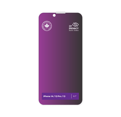 واقي شاشة مقوى مزدوج من Levelo Privacy Black-Edition - أسود