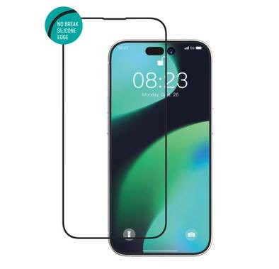 Devia van Series Full Screen Silicone Edge Twice-Tempered Glass iPhone 14 Pro Max - Black