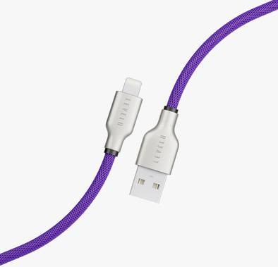 كابل Levelo USB-A إلى Lightning MFi 1.1 متر - أرجواني