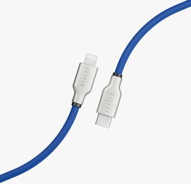 Levelo USB-C To Lightning MFi 1.1M Cable - Blue