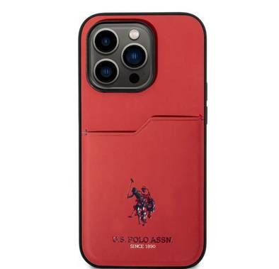 U.S. Polo Card Slot Hard Case iPhone 14 Pro Max - Red