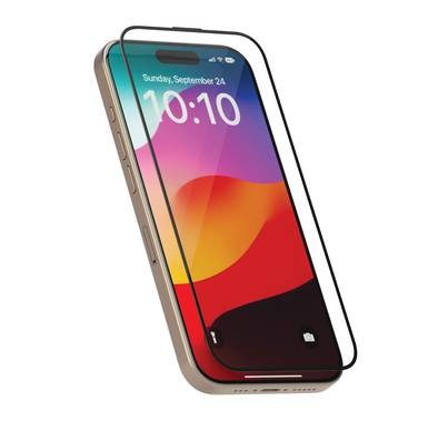 Levelo Full Screen Anti-Static  Twice-Tempered Glass For iPhone 15 Pro - Black