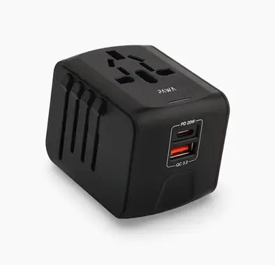 PAWA Universal Travel Adapter with PD 20W + QC - Black