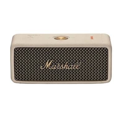 Marshall Emberton II Compact Portable Wireless Speaker, 30h Working Time, Quick Charge (Type-C), Dustproof & Waterproof, 360° Sound, Full Range Drivers - Cream