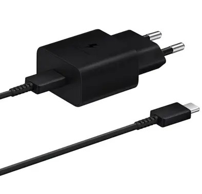 Samsung 15W Travel Adapter with USB-C to USB- C Cable - Black