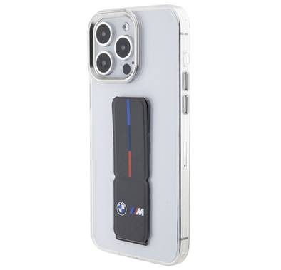 Buy BMW M Grip Stand Clear Case with Leather Grip for iPhone 15