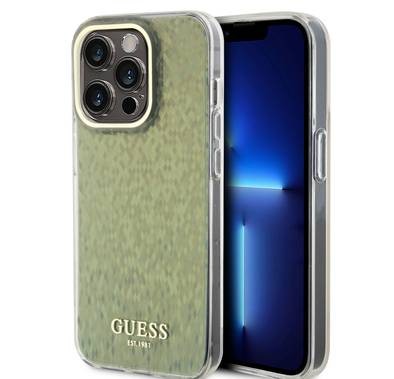 Guess IML Case with Faceted Mirror Disco Pattern - Gold - iPhone 15 Pro Max