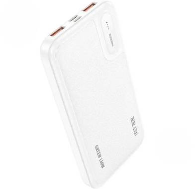 Green Lion Power Mate 10 PD Power Bank 10000mAh, Fast Charge Support,  Portable , Battery Poweredd, 2 Hours Battery Charge Time, Digital Display, Material : ABS +PC flame-retardont housing - White