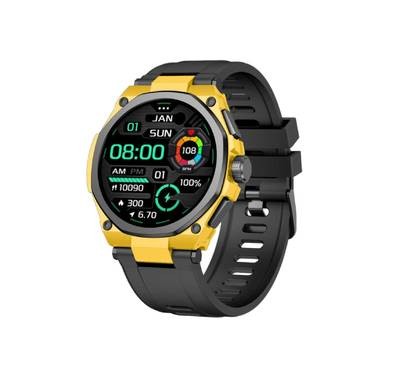 Green Lion Grand Smart Watch with Yellow Case - Black