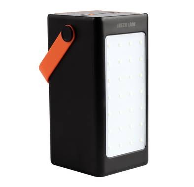 Green Lion Thunder 90 Power Bank, 90000mAh, PD 20W, QC3.0 22.5W, Micro / Type-C / Lightning Input Ports, Integrated Table Lamp, 5 Output Ports, Portable, Multi Protection  - Black