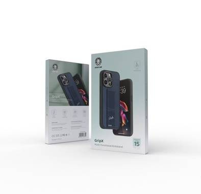 Green Lion iPhone 15 Pro For GripX Case with Kickstand - Blue