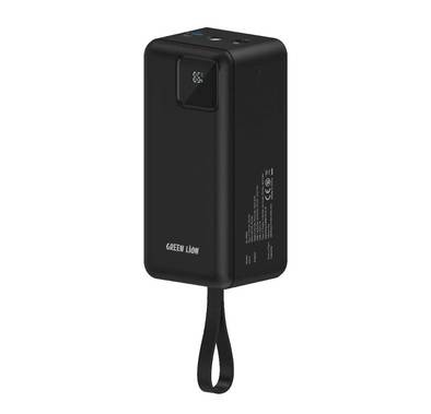 Green Lion Power Tank 50000mAh Power Bank with Fast Charging Cable - Black