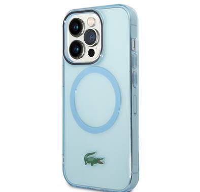 Lacoste HC MagSafe Transparent Case for iPhone 15 Series  - Blue - iPhone 15 Pro Max