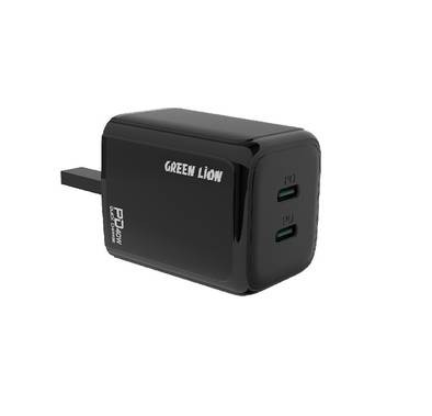 Green Lion 40W Dual PD Wall Charger + (1m) Type-C To Lightning Cable - Black