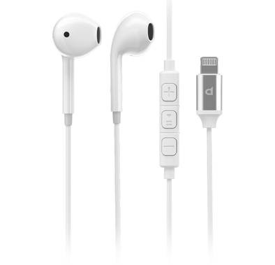 Powerology Stereo Dual MFi Earphones with Lightning Connector 1.2m  - White